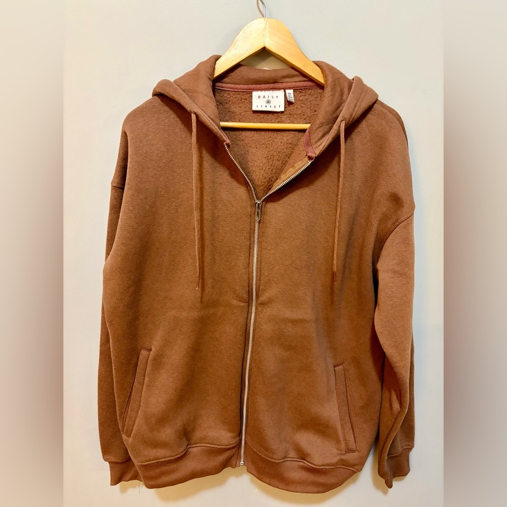Daisy Street Warm Brown Fleece Jacket